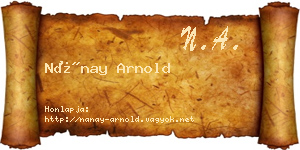 Nánay Arnold névjegykártya